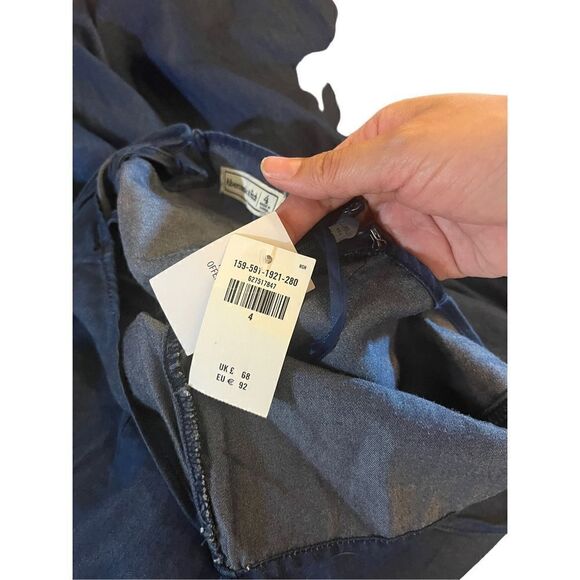 Abercrombie & Fitch Lace Up‎ Back Straight Leg Jumpsuit Size 4 NWT - Picture 10 of 11